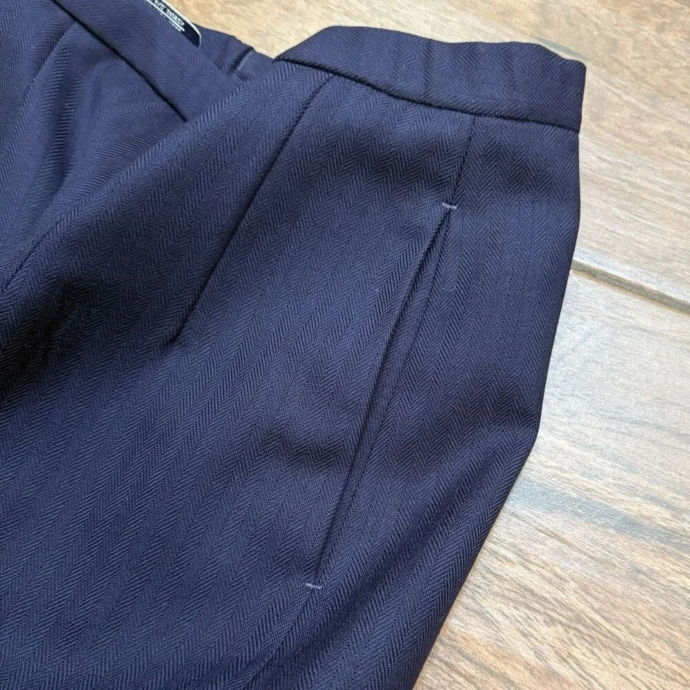 Vintage Pendleton Womens 8 Navy Blue 100% Virgin Wool Pencil Skirt Lined USA